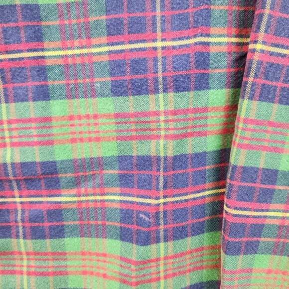 GAP Button Shirt Men's Extra Large Cabincore Cotton Green Red Blue Plaid Preppy - Picture 9 of 9